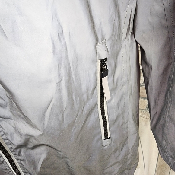 nuage Reflective Hooded Raincoat Silver  Outdoor Size 14 - Picture 11 of 15